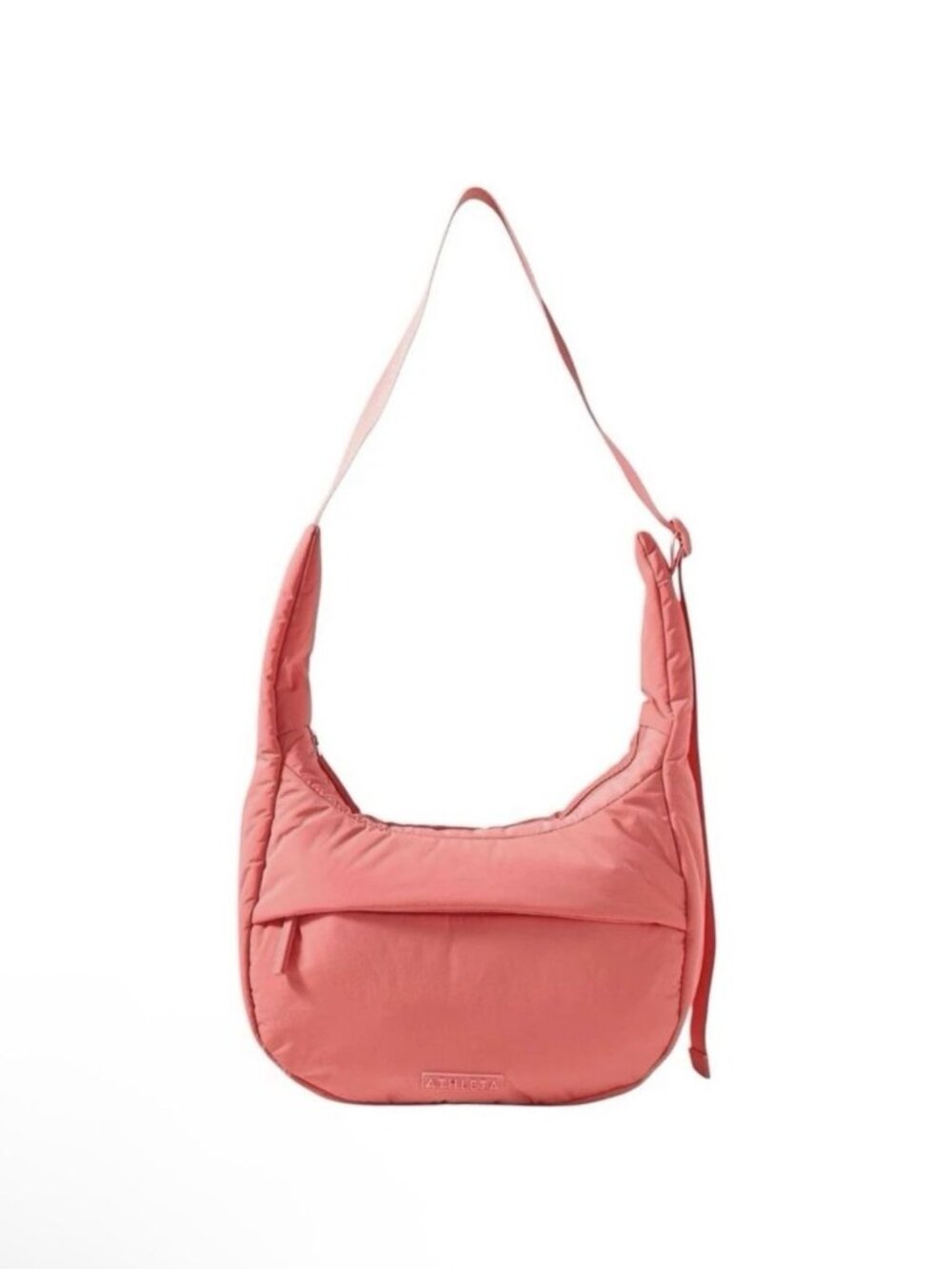 Athleta All About Small Crossbody Hobo Bag Mimosa Pink Travel Adjustable Strap